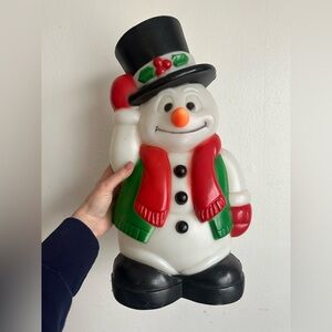 Vintage Snowman Holiday Blow-mold